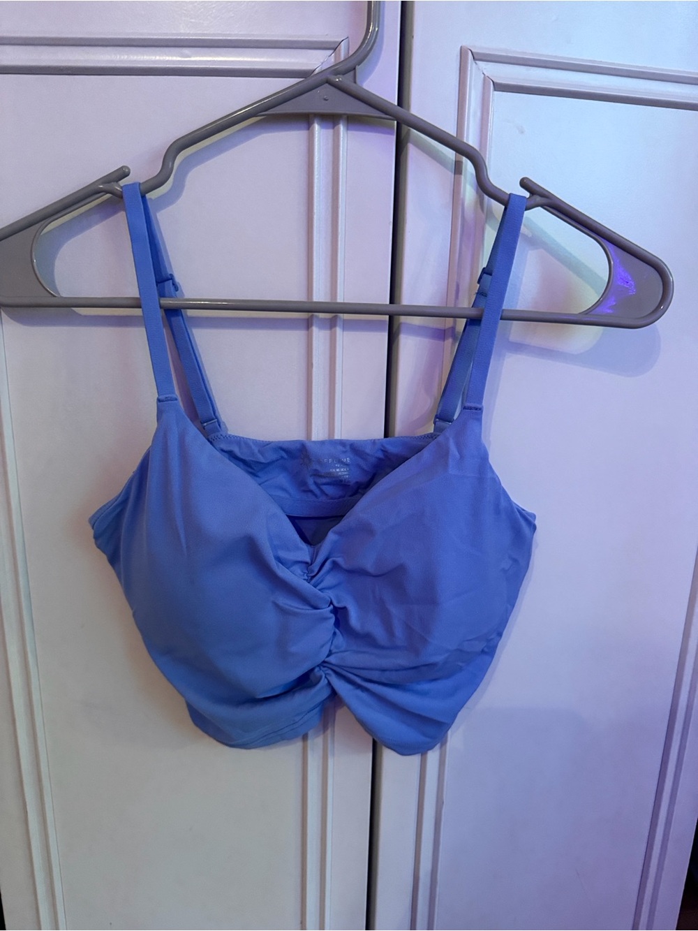 aerie Periwinkle Twist-Front Crop Camisole